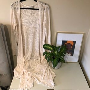 Abercrombie & Fitch Lace Duster Cardigan